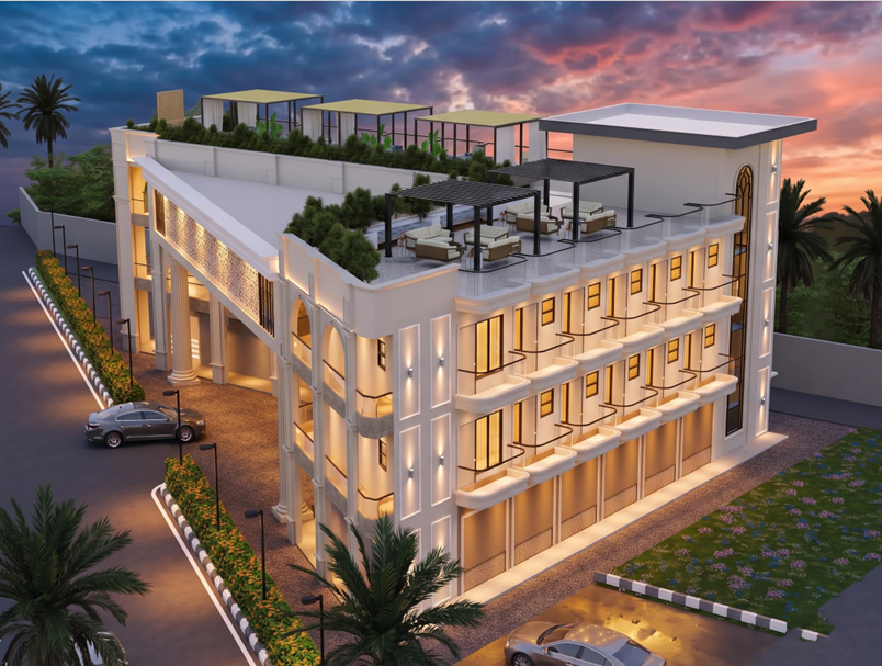 Bhavya Homes, Sector 37, M3M City of Dreams, Panipat - Rooftop Terrace & Complex Render